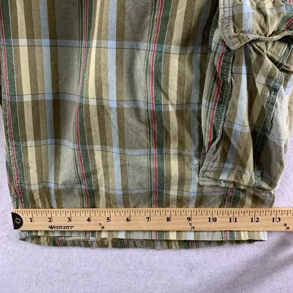 Company 81 Mens Plaid Cargo Long Shorts Sz 38 Y2K Streetwear‎ Grunge Skate - Picture 9 of 14